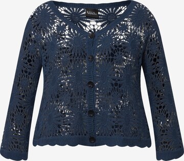 Ulla Popken Knit Cardigan in Blue: front