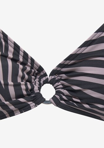 LASCANA Trikotni nedrčki Bikini zgornji del | črna barva