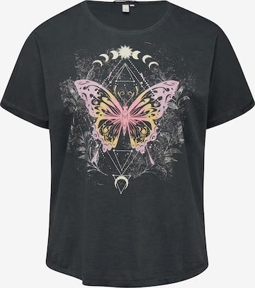 QS T-Shirt in Schwarz: Vorderseite