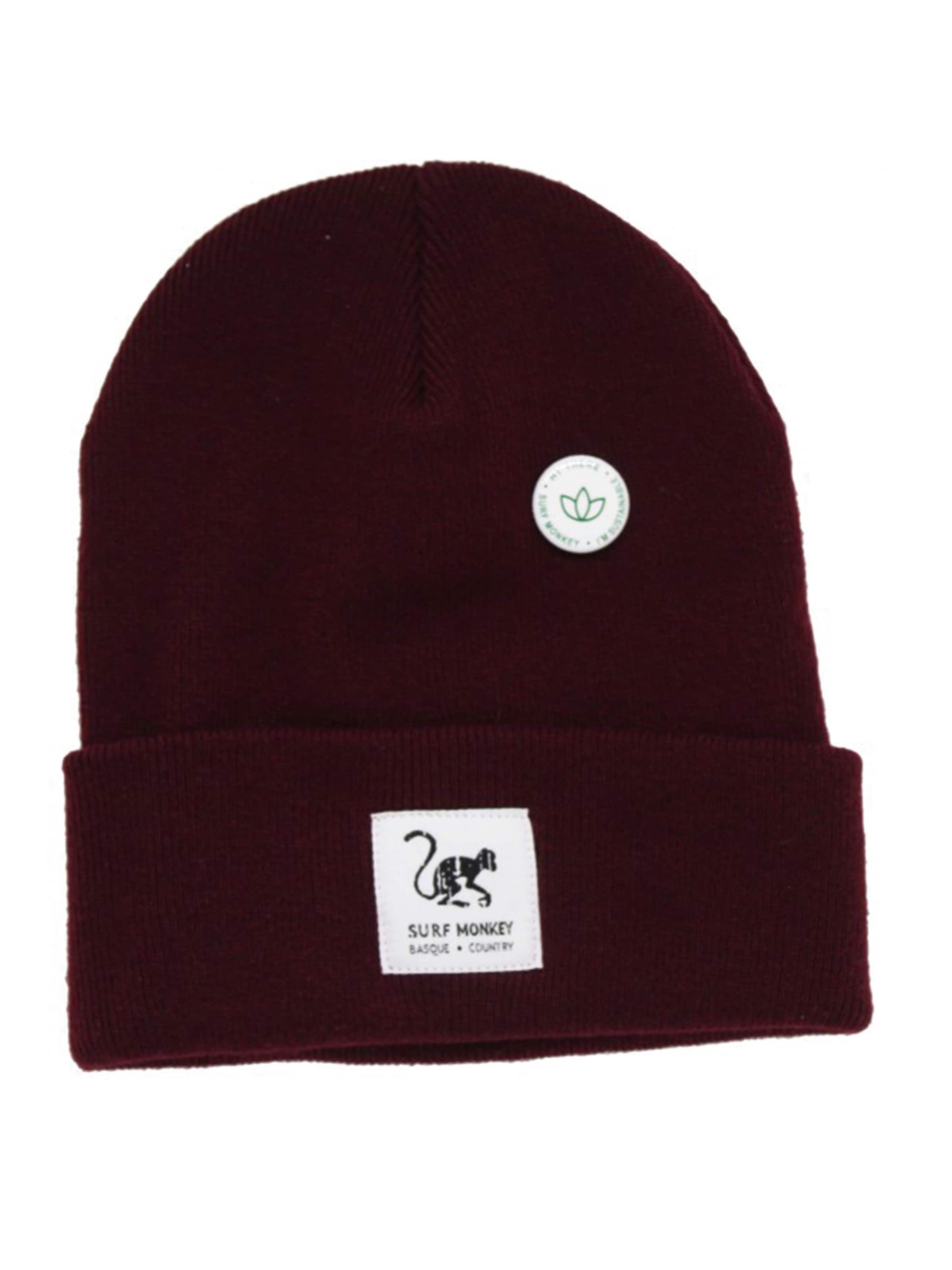 Surf Monkey Beanie in Red: front
