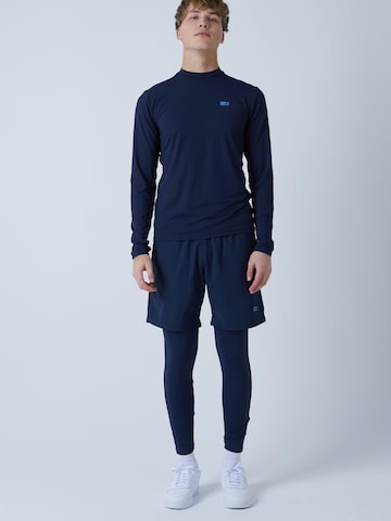 SPORTKIND - Camiseta funcional 'High Neck Long Sleeve Shirt' en azul