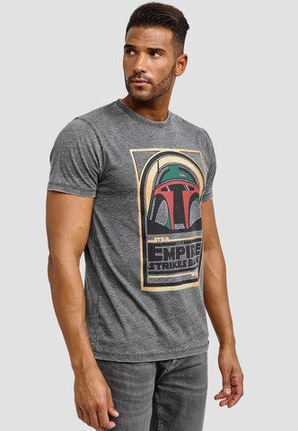 Recovered Shirt 'Star Wars Boba Fett Empire Strikes Back' in Grey