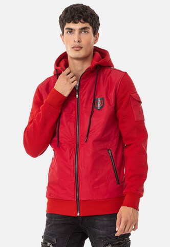 CIPO & BAXX Zip-Up Hoodie in Red