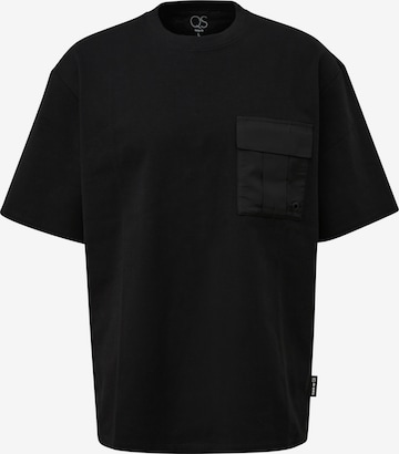T-Shirt QS en noir : devant