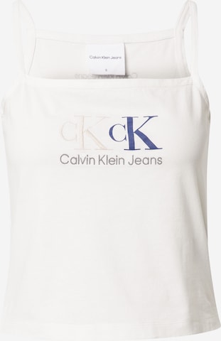 Calvin Klein Jeans Top – bílá: přední strana