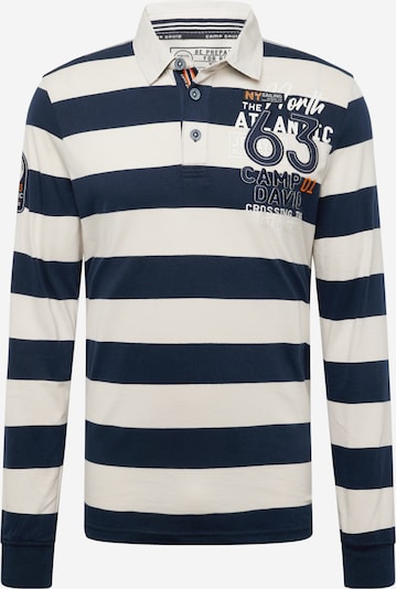CAMP DAVID T-Shirt en bleu marine / orange / noir / blanc, Vue avec produit