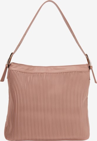 Borsa a spalla di faina in rosa: frontale