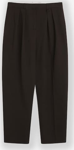 NORR Loose fit Pleat-Front Pants 'Charlotte' in Brown: front