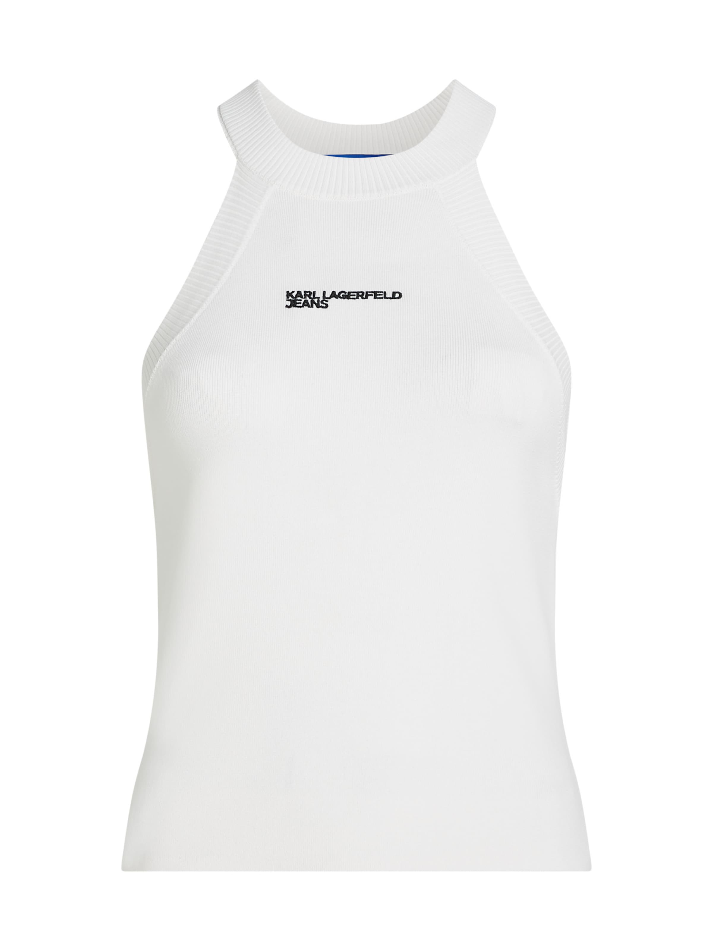 KARL LAGERFELD JEANS - Top de punto en blanco: frente