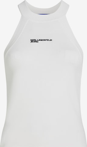 balta KARL LAGERFELD JEANS Megzta palaidinė be rankovių: priekis