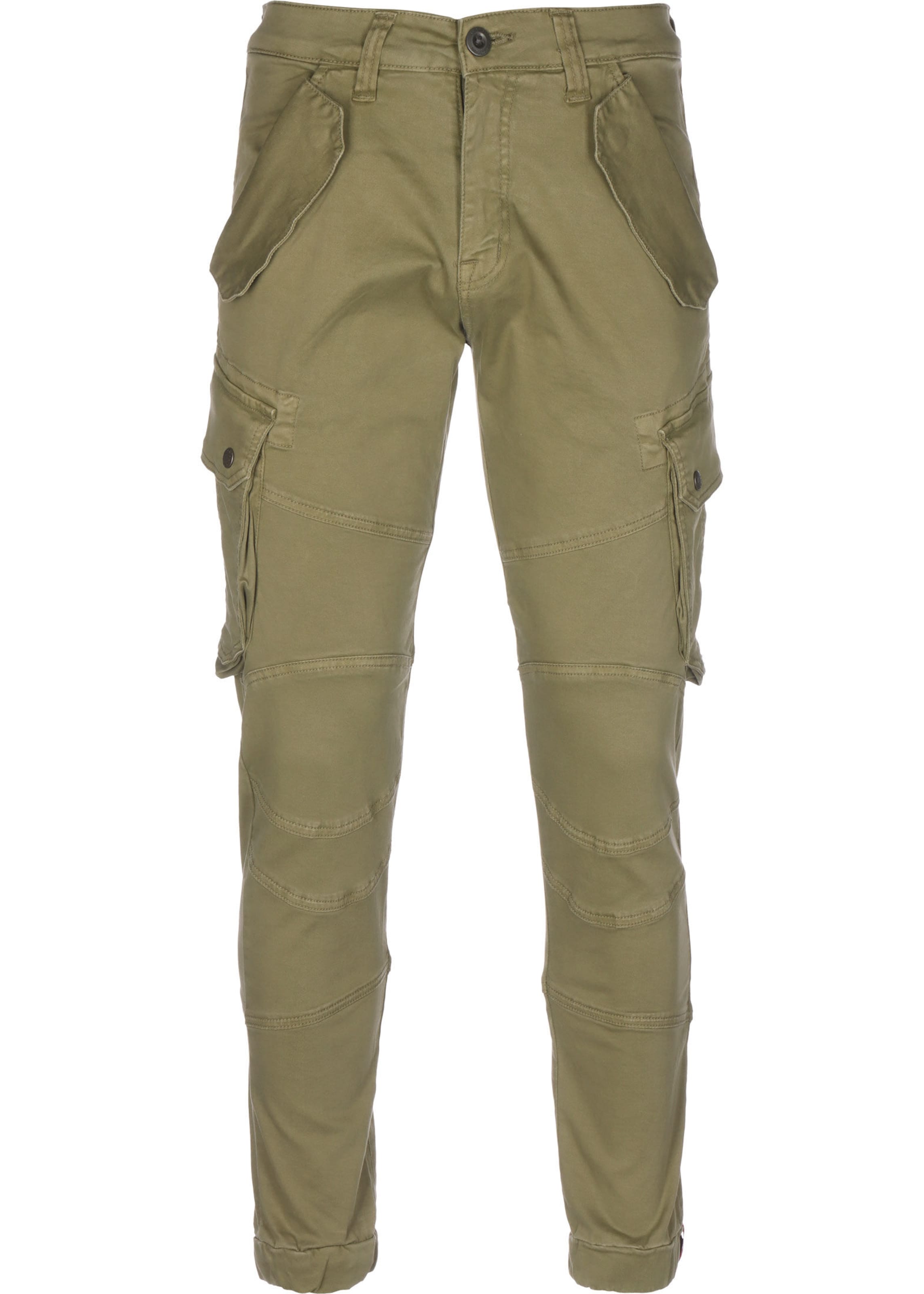 Pantaloni cargo 'Combat' di ALPHA INDUSTRIES in verde: frontale