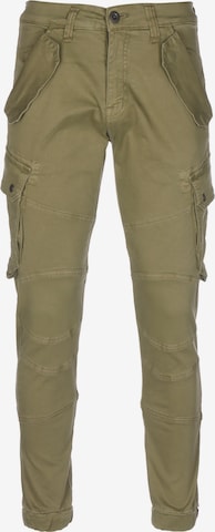 Pantalon cargo 'Combat' ALPHA INDUSTRIES en vert : devant