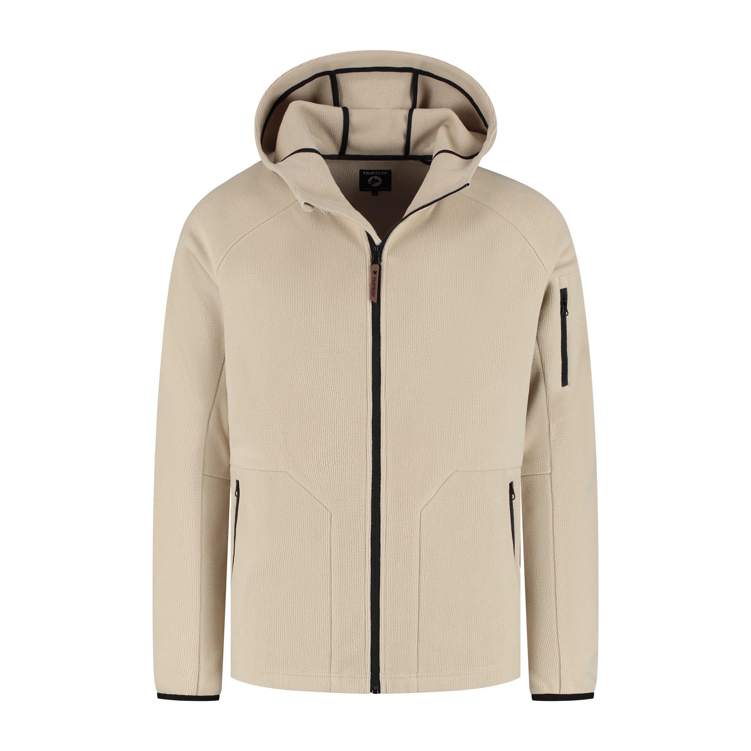 Travelin Fleecejakke 'Bjorn' i beige: forside