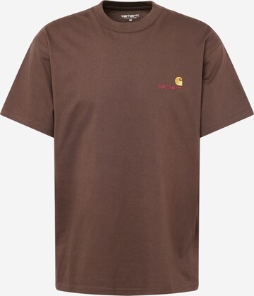 Carhartt WIP Shirt 'American Script' in Brown: front