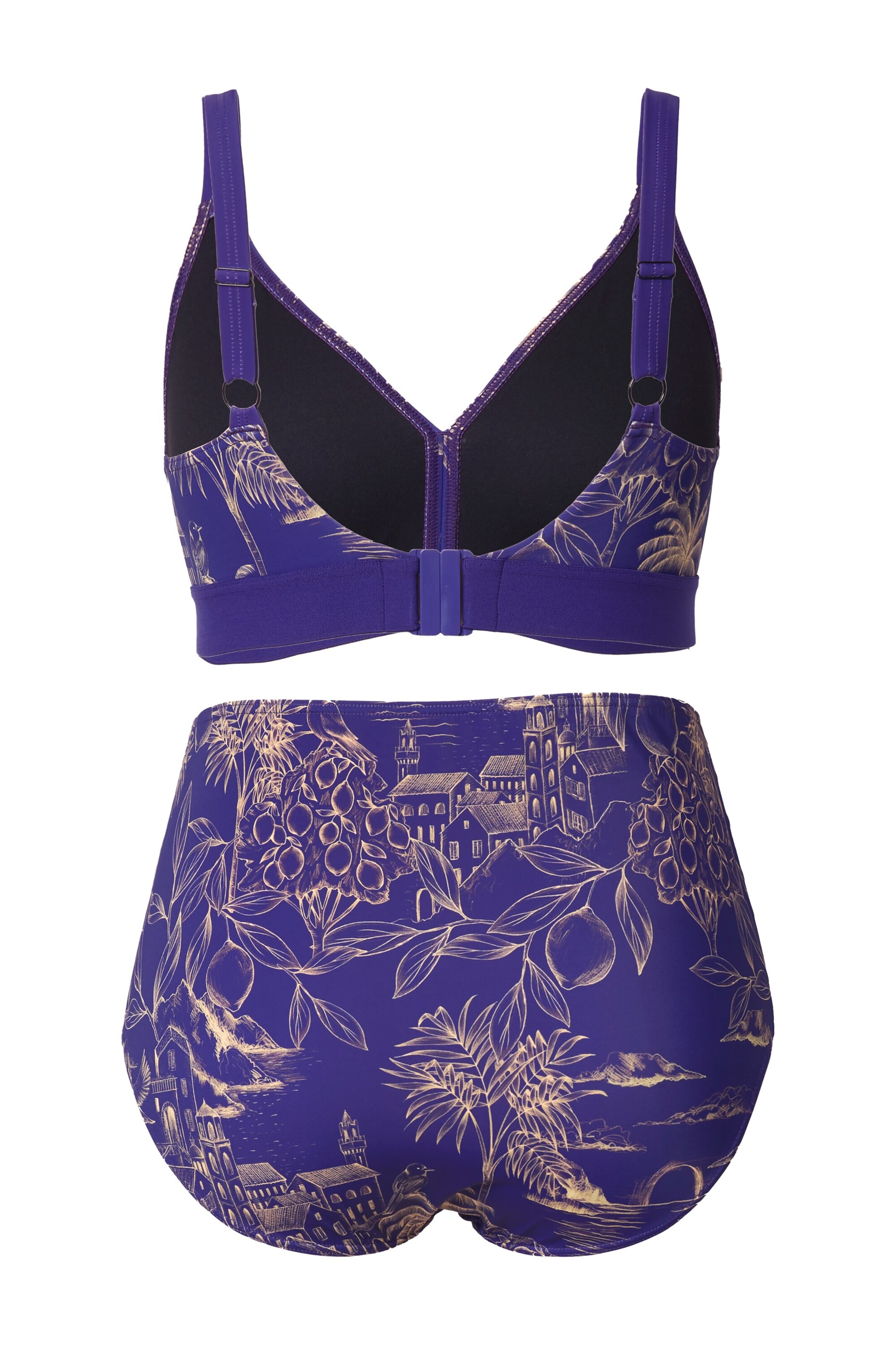 Ulla Popken Triangel Bikini in Blau