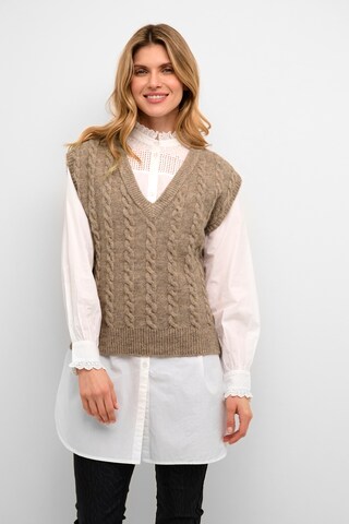 Cream Sweater 'Ynah' in Brown: front