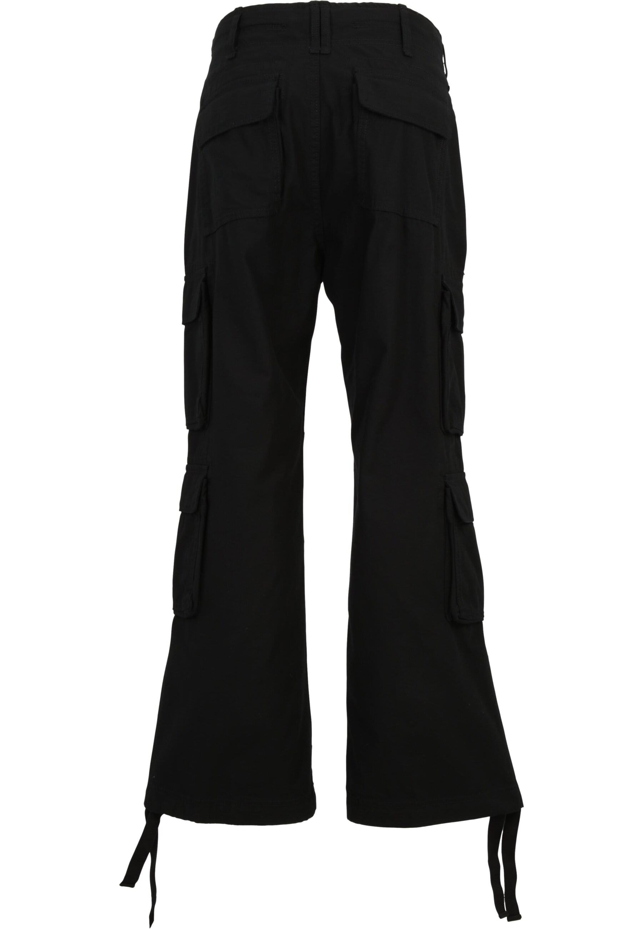 Bootcut Pantaloni cargo di 9N1M SENSE in nero