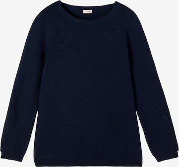 Pullover di oltre in blu: frontale