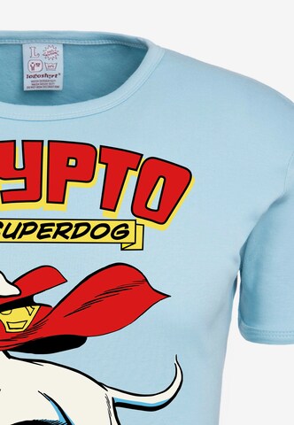 LOGOSHIRT T-Shirt 'The Superdog' in Blau