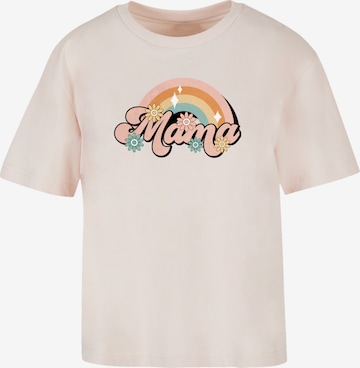 F4NT4STIC T-Shirt 'Mothers Day Celebration Rainbow Mama Design Mom Appreciation' in Pink: Vorderseite