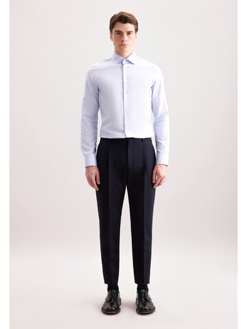 SEIDENSTICKER Slim fit Zakelijk overhemd 'Schwarze Rose' in Blauw