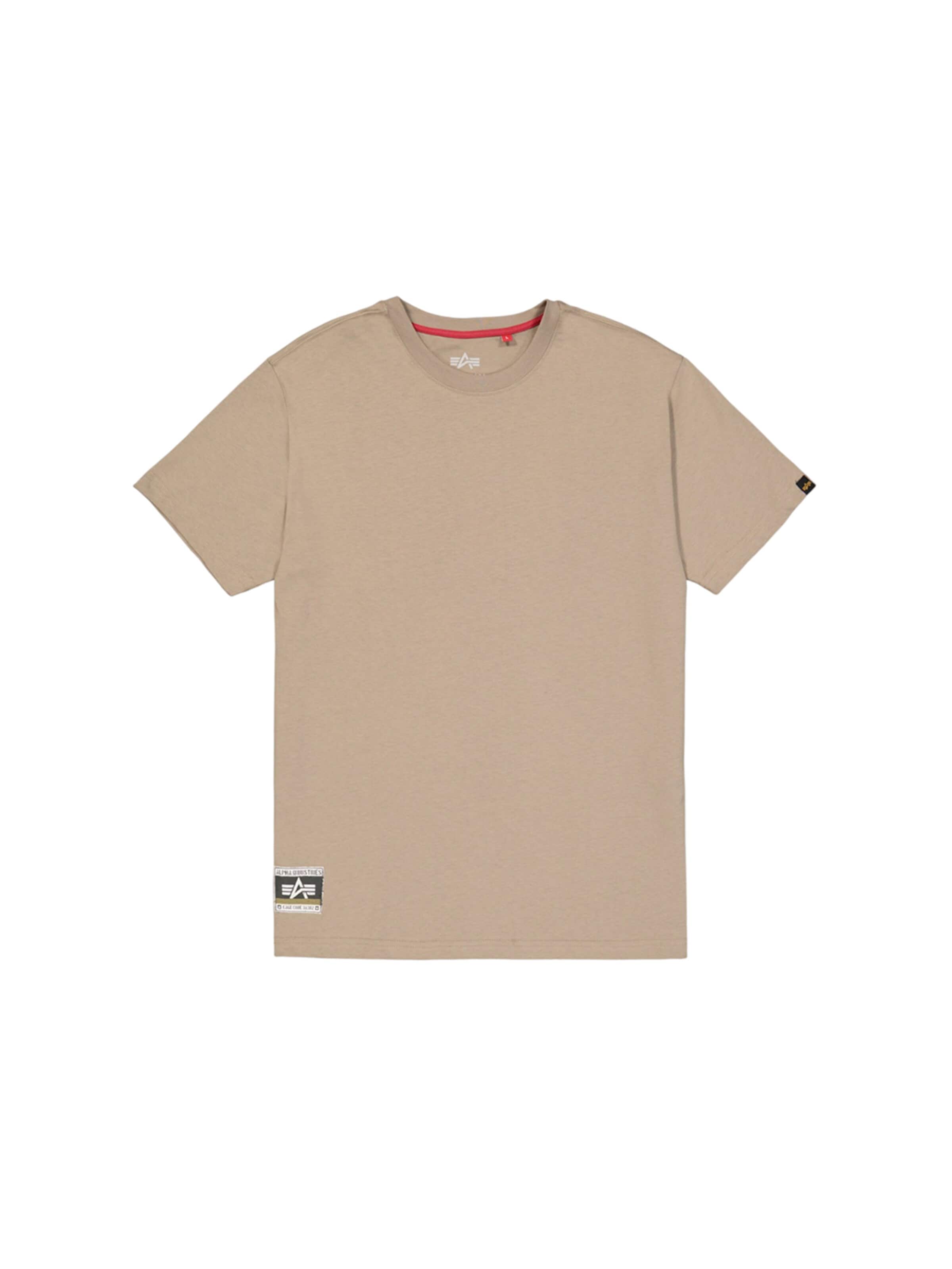 ALPHA INDUSTRIES Shirt 'Backprint Vintage Panel'‌‌‌‌‌‌‌‌‌‌ in Beige
