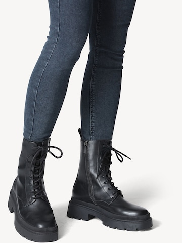 TAMARIS Lace-up bootie in Black