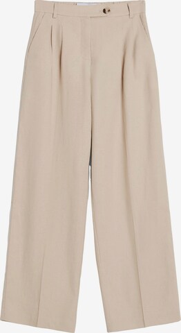 Pantaloni con piega frontale di Bershka in beige: frontale