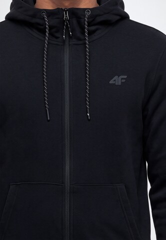 4F - Sudadera con cremallera deportiva en negro