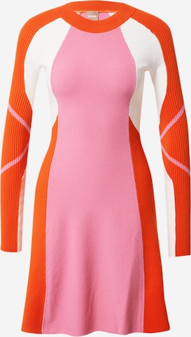 Rochie tricotat 'Firoko' de la BOSS Orange pe roz: față
