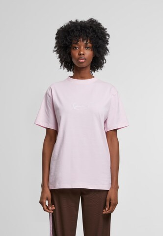 Maglietta 'Signature' di Karl Kani in rosa: frontale