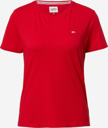 T-shirt Tommy Jeans en rouge : devant