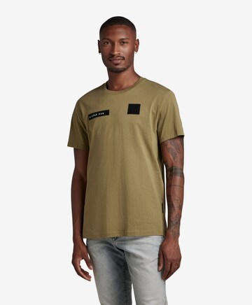 G-Star RAW Shirt 'Velcro' in Groen: voorkant