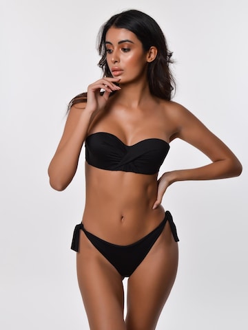 Bikinville - Balconet Bikini 'Iris' en negro: frente
