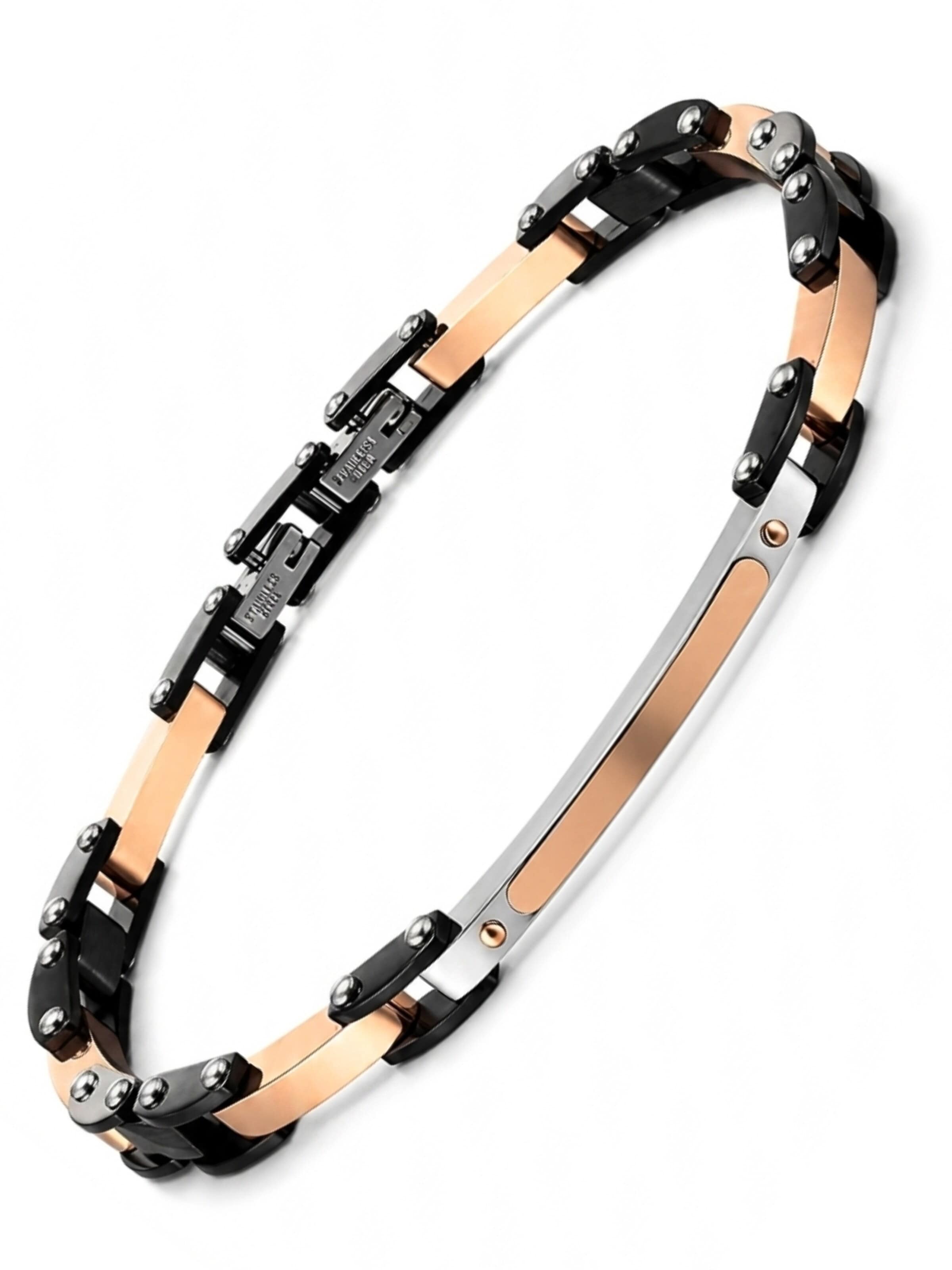 UNIQAL Armband 'ENZO'‌‌‌‌‌‌‌‌‌‌ in Gold: Vorderseite