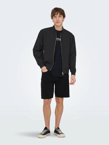 Veste mi-saison 'ONSLANDO' Only & Sons en noir