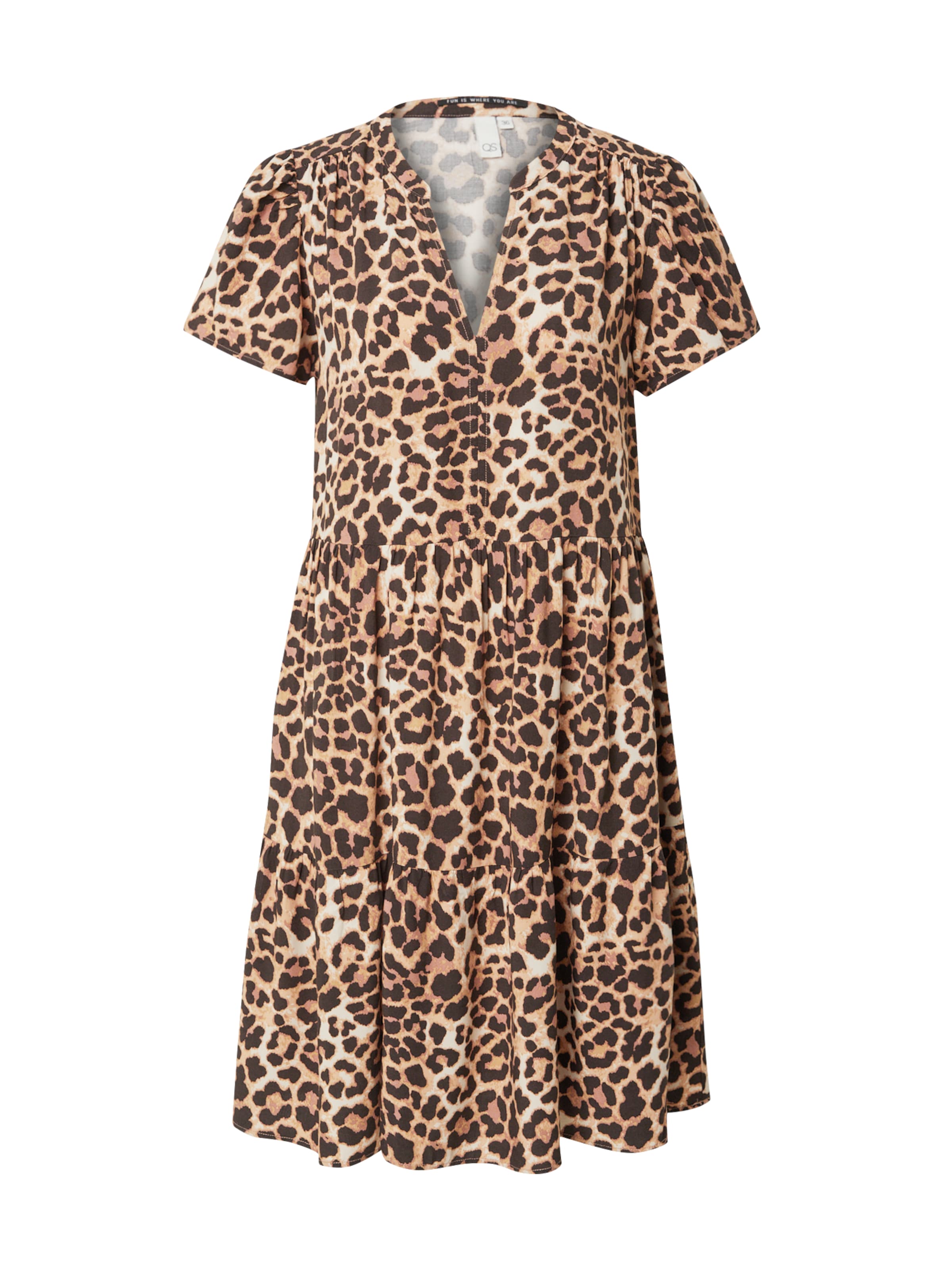 QS Sommerkleid in braun / schwarz, Produktansicht