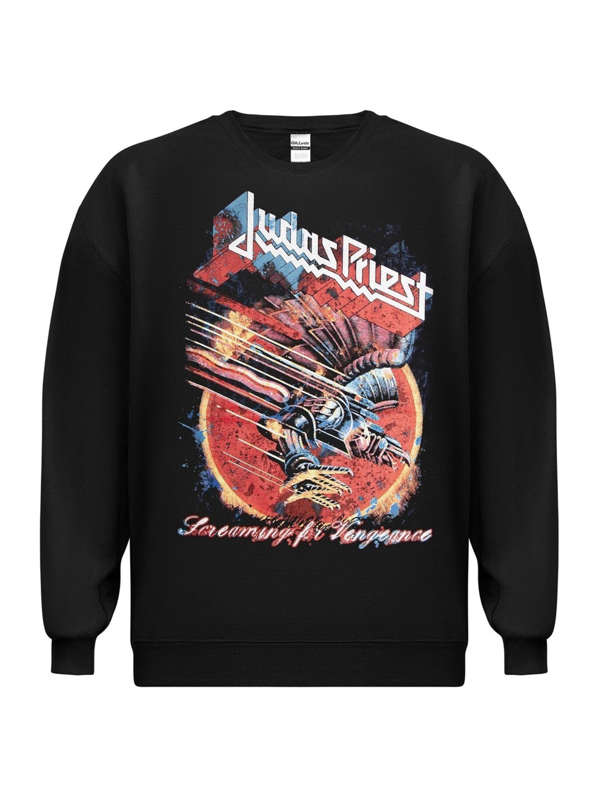Judas Priest Sweatshirt 'Judas Priest Judas Priest Screaming for Vengeance Modern  Sweatshirt Sweatshirt' in Black: front