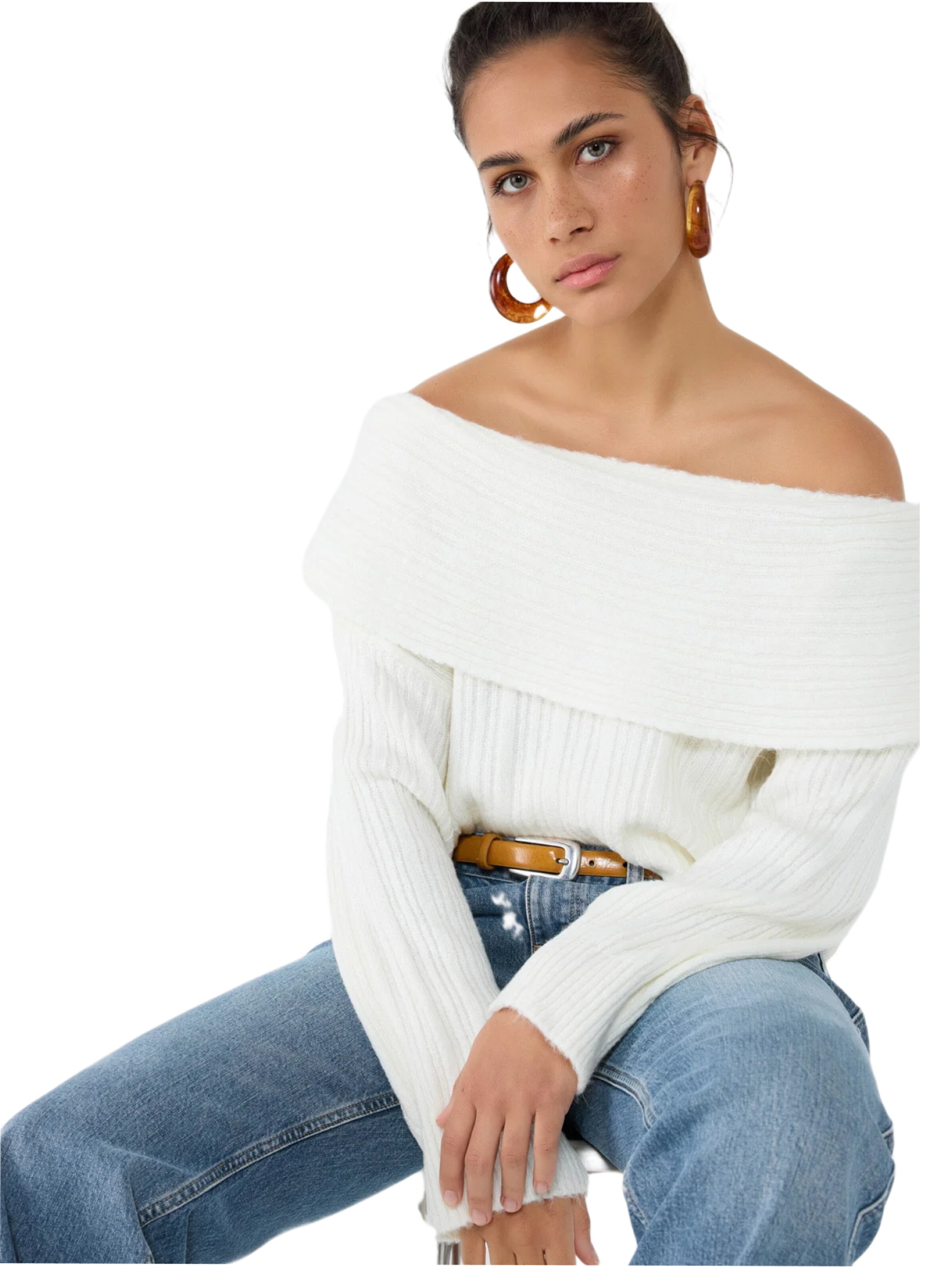 No Matter What Sweater in White