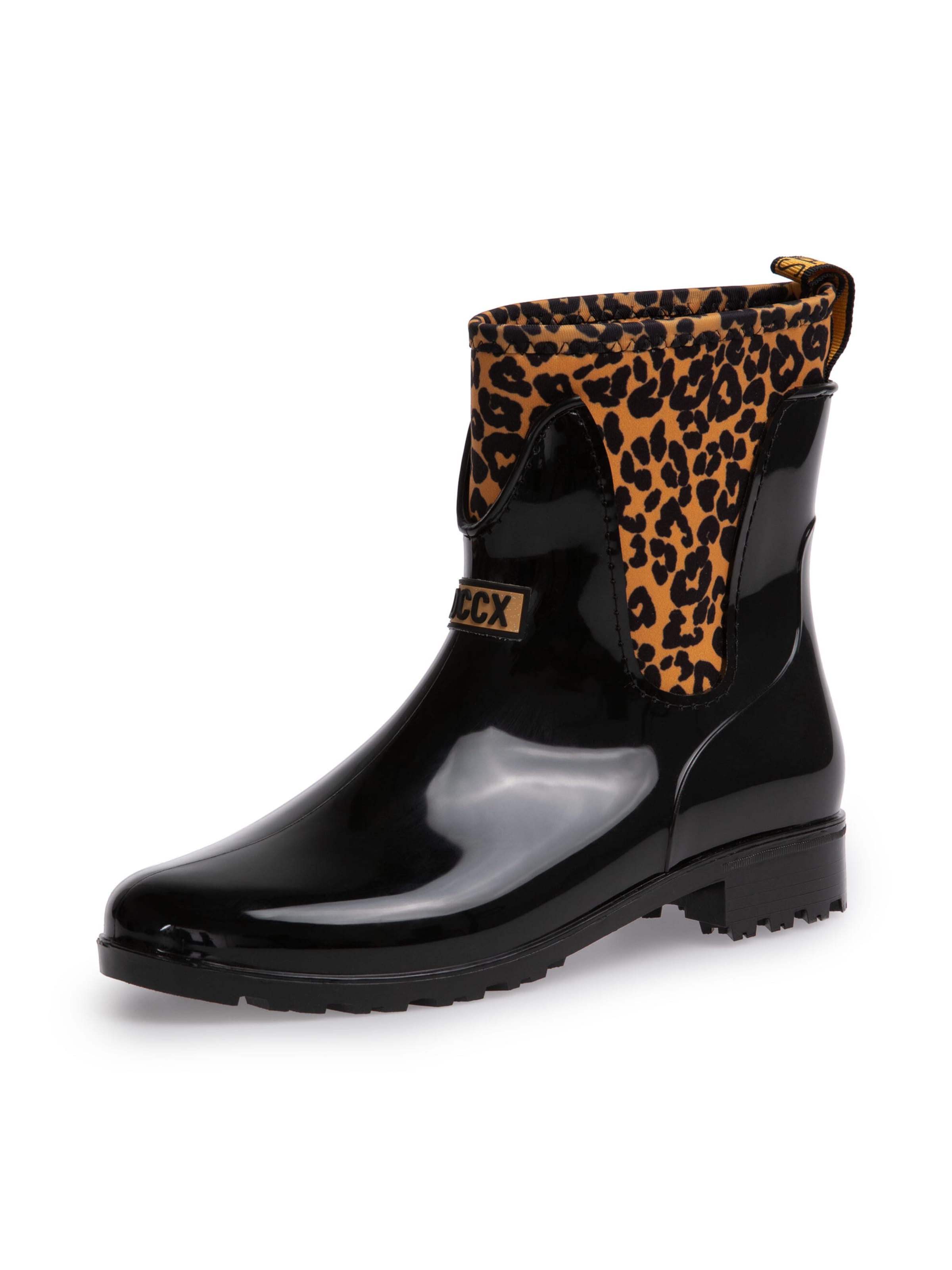 Soccx Rubber Boots in Black: front