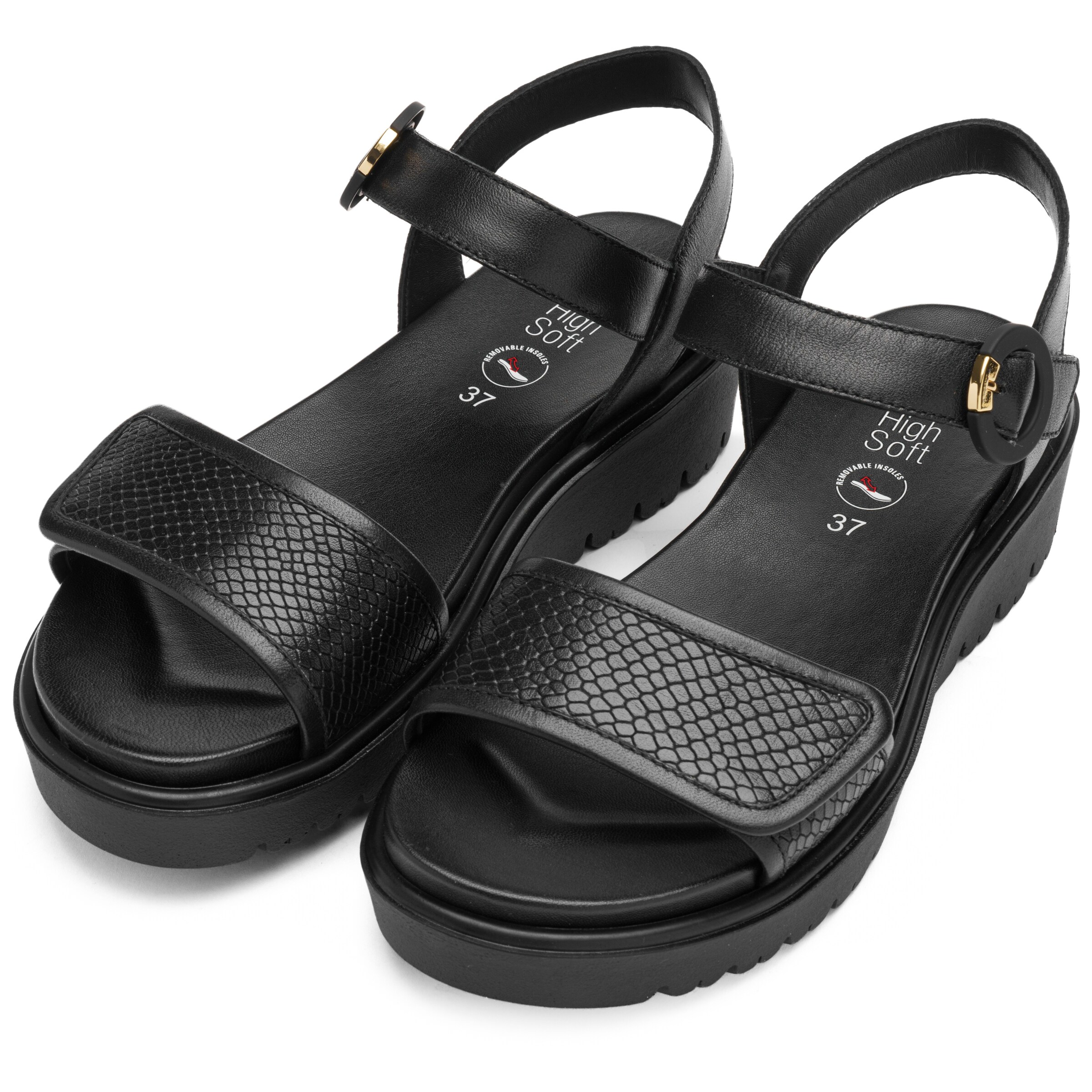ARA Strap Sandals in Black