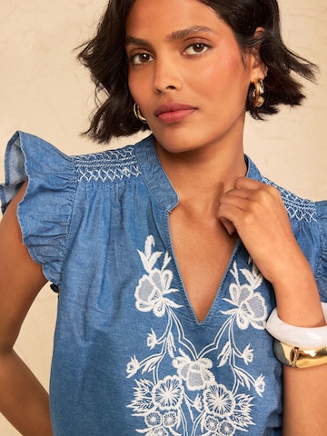 Maglietta di love & roses in blu