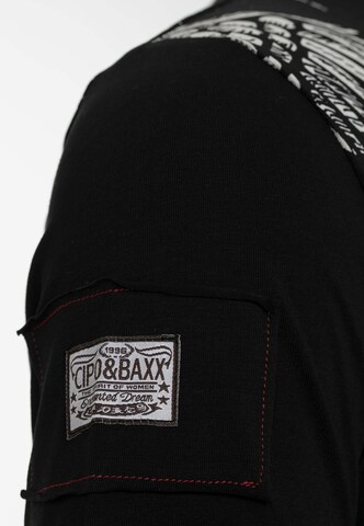 CIPO & BAXX Shirt 'Langhornschädel' in Mischfarben