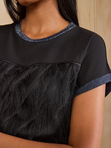 love & roses Shirt in Zwart