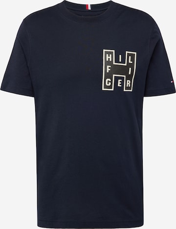 T-Shirt 'VARSITY' TOMMY HILFIGER en bleu : devant