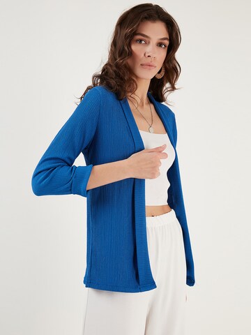 LELA Gebreid vest in Blauw