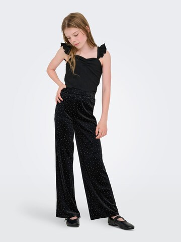 ONLY GIRLS Wide leg Pants 'KOGVella' in Black