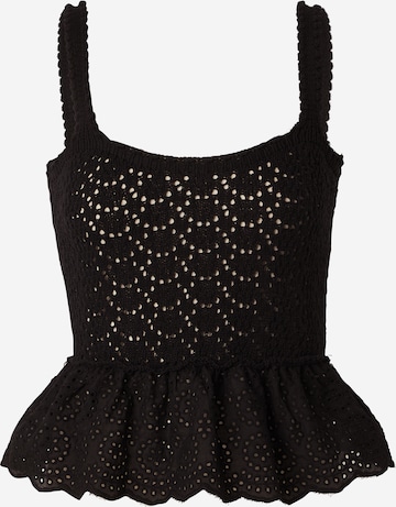 ONLY Knitted Top 'CHRISSIA' in Black: front