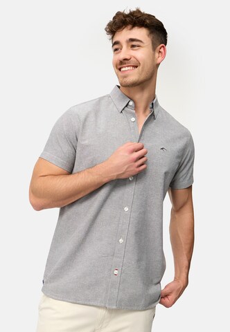 INDICODE JEANS Regular fit Button Up Shirt 'Kenner' in Grey