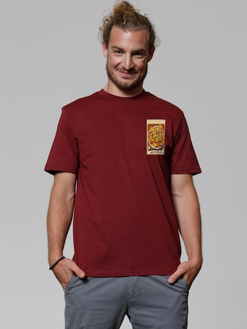T-Shirt 'Tarot Nachos' Watapparel en rouge : devant